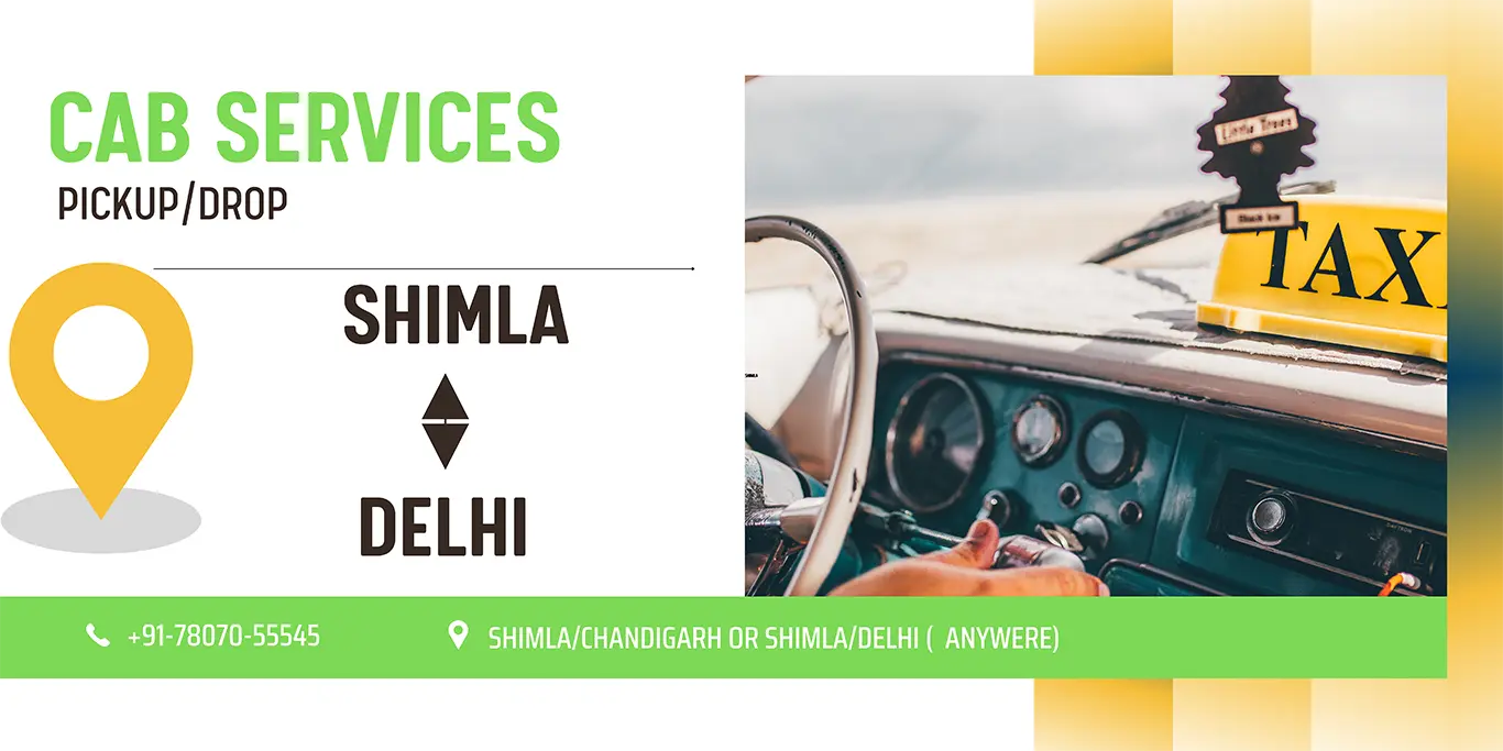 Shimla to Delhi taxi service